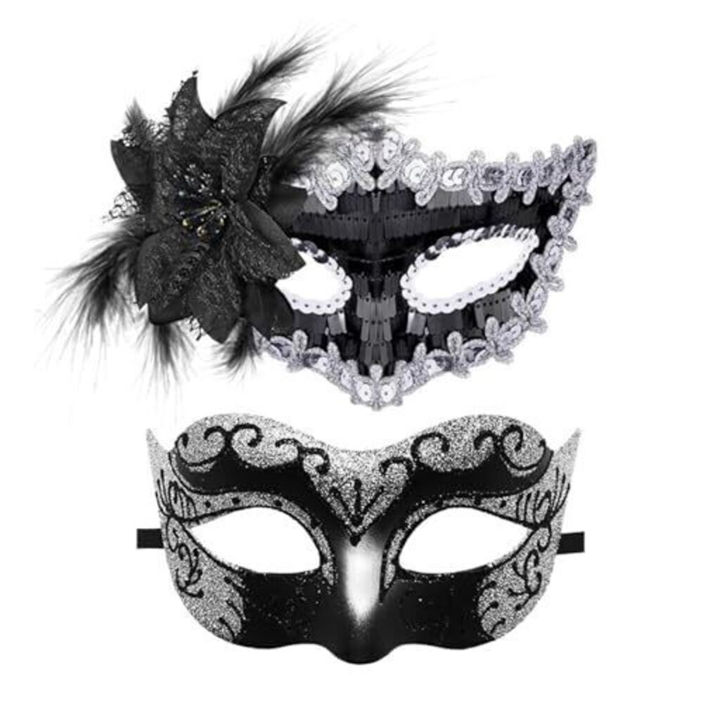 5356 Masquerade Mask Couple Venetian Masks for Halloween Carnival Costume